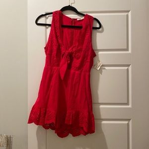 romper, deep v and cutout but sweet